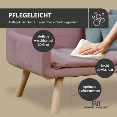 Rohrschneider Gepolstertes Hundesofa mit Holzbeinen
