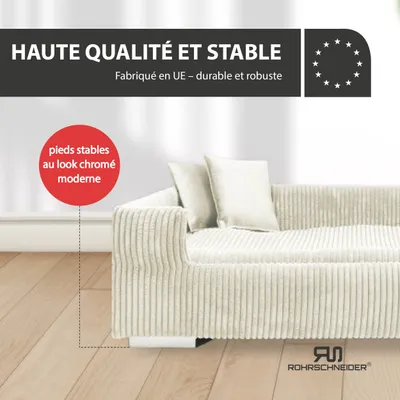 Rohrschneider Canapé pour chien rembourré avec pieds chromés