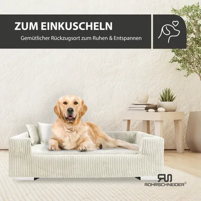 Rohrschneider Gepolstertes Hundesofa mit Chromfüssen