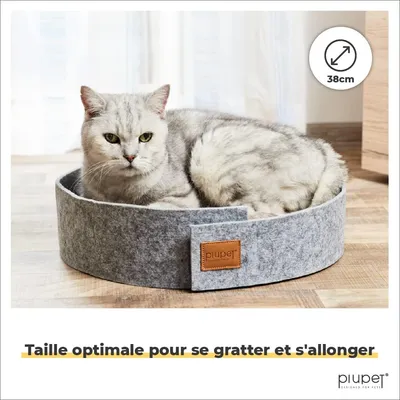 PiuPet® Planche à Gratter Chat I 38cm I Griffoir avec Herbe à Chat