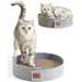 PiuPet® Katzen Kratzbrett I 38cm Durchmesser I Kratzmatte Katze I Filzoptik