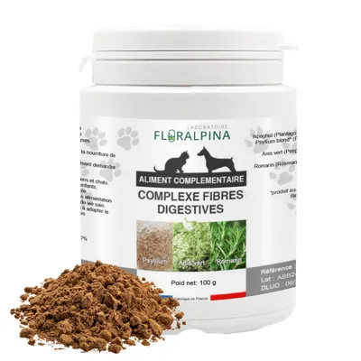 Complexe fibres digestives 100g pour chien et chat - Laboratoire Floralpina