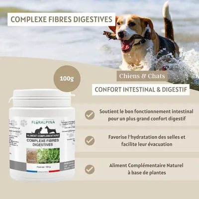 Complexe fibres digestives 100g pour chien et chat - Laboratoire Floralpina