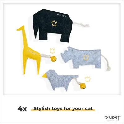 PiuPet® Jouet pour Chat avec Herbe à Chat I Lot de 4 I Accessoires Chat