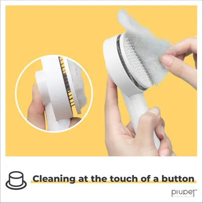 PiuPet® Brosse à Poils autonettoyante I Pour Chiens et Chats