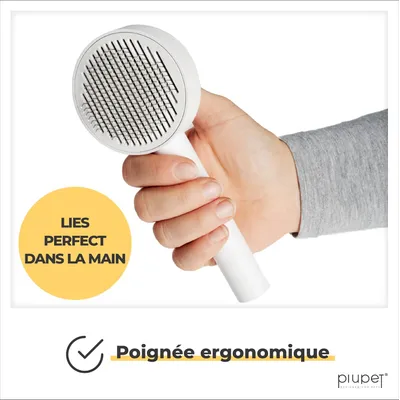 PiuPet® Brosse à Poils autonettoyante I Pour Chiens et Chats