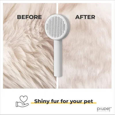 PiuPet® Brosse à Poils autonettoyante I Pour Chiens et Chats