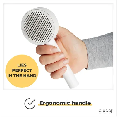 PiuPet® Brosse à Poils autonettoyante I Pour Chiens et Chats