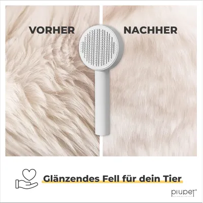PiuPet® Brosse à Poils autonettoyante I Pour Chiens et Chats PiuPet® Brosse à Poils autonettoyante I Pour Chiens et Chats