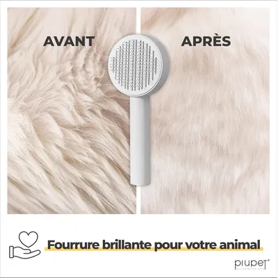 PiuPet® Brosse à Poils autonettoyante I Pour Chiens et Chats