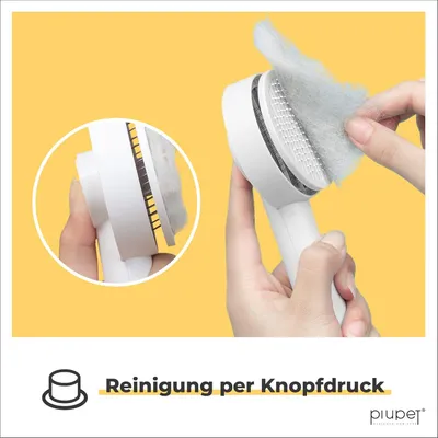PiuPet® Brosse à Poils autonettoyante I Pour Chiens et Chats PiuPet® Brosse à Poils autonettoyante I Pour Chiens et Chats