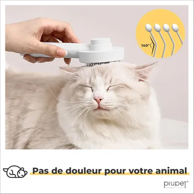 PiuPet® Brosse à Poils autonettoyante I Pour Chiens et Chats