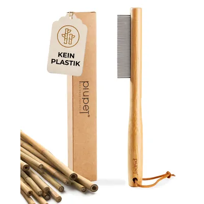 PiuPet® Peigne Anti-Puces pour Chat/Chien I Sans Plastique I Anti-Tiques