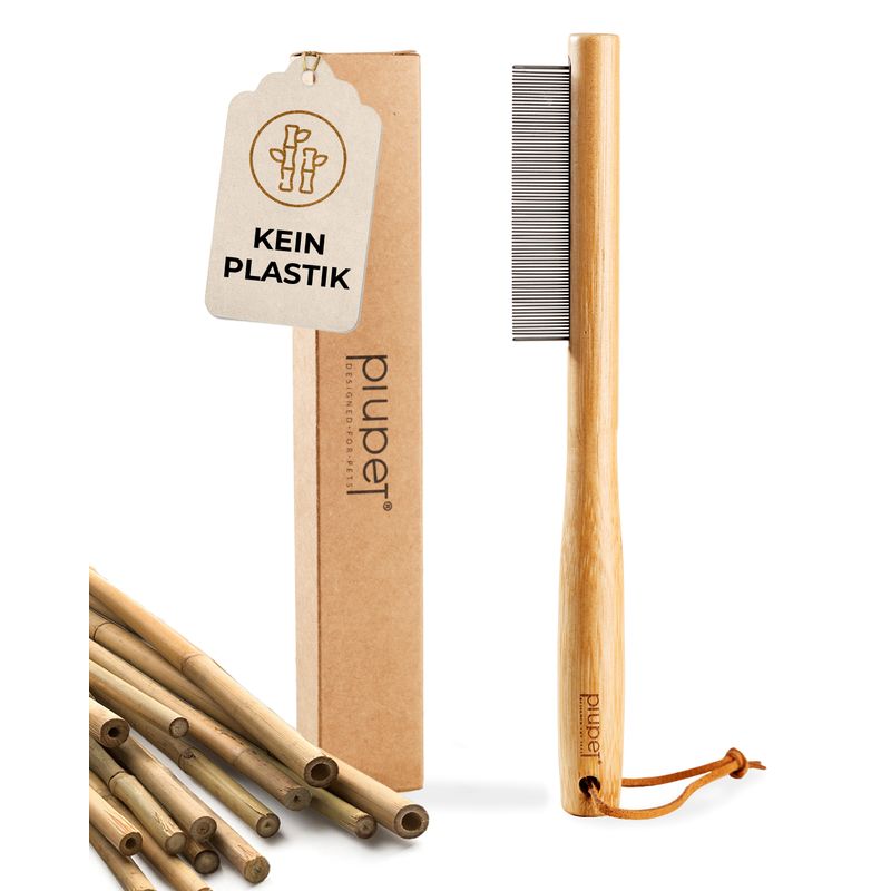 PiuPet® Peigne Anti-Puces pour Chat/Chien I Sans Plastique I Anti-Tiques