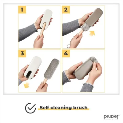 PiuPet® Brosse Anti-Poils Animaux I Autonettoyante I Pour Vêtements