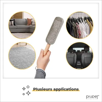 PiuPet® Brosse Anti-Poils Animaux I Autonettoyante I Pour Vêtements