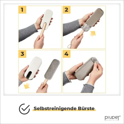 PiuPet® Brosse Anti-Poils Animaux I Autonettoyante I Pour Vêtements PiuPet® Brosse Anti-Poils Animaux I Autonettoyante I Pour Vêtements