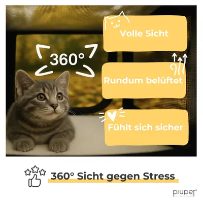 PiuPet® Tiertransportbox I Für Katzen & kleine Hunde I bis 10kg PiuPet® Tiertransportbox I Für Katzen & kleine Hunde I bis 10kg