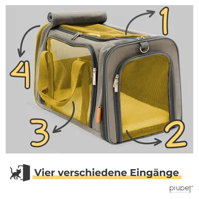 PiuPet® Tiertransportbox I Für Katzen & kleine Hunde I bis 10kg PiuPet® Tiertransportbox I Für Katzen & kleine Hunde I bis 10kg