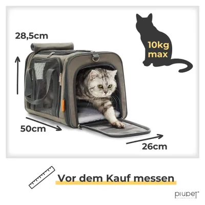 PiuPet® Tiertransportbox I Für Katzen & kleine Hunde I bis 10kg PiuPet® Tiertransportbox I Für Katzen & kleine Hunde I bis 10kg