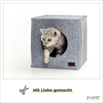 PiuPet® Katzenhöhle inkl Kissen I Kuschelhöhle Katze