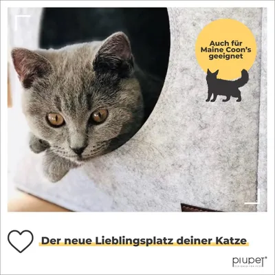 PiuPet® Katzenhöhle inkl Kissen I Kuschelhöhle Katze PiuPet® Katzenhöhle inkl Kissen I Kuschelhöhle Katze