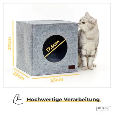 PiuPet® Katzenhöhle inkl Kissen I Kuschelhöhle Katze PiuPet® Katzenhöhle inkl Kissen I Kuschelhöhle Katze