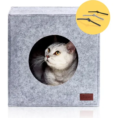 PiuPet® Panier Chat I 17,5cm I Compatible IKEA® Kallax I Coussin Inclus