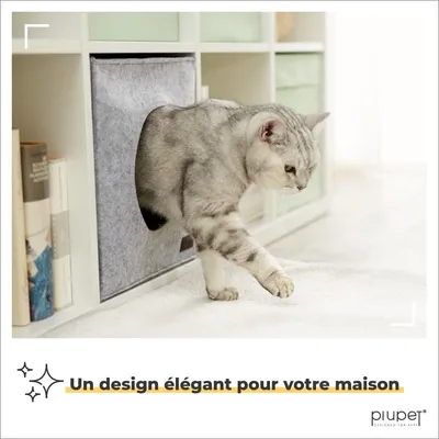 PiuPet® Panier Chat I 17,5cm I Compatible IKEA® Kallax I Coussin Inclus