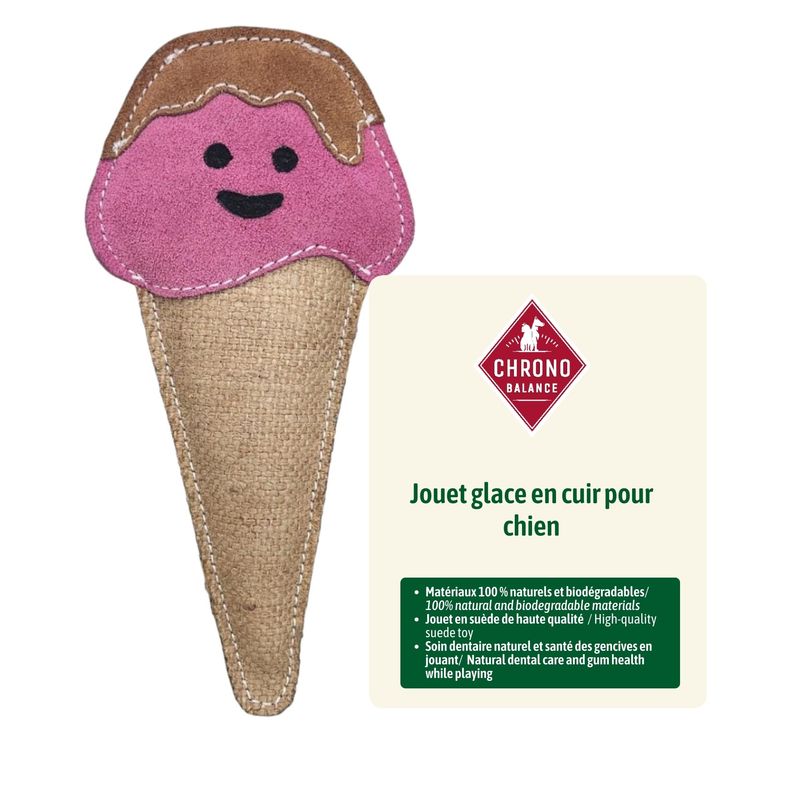 ChronoBalance - jouet glace en cuir pour chien