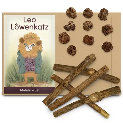 LEO LÖWENKATZ Ensemble de bâtonnets d'herbe à chat et fruits matatabi