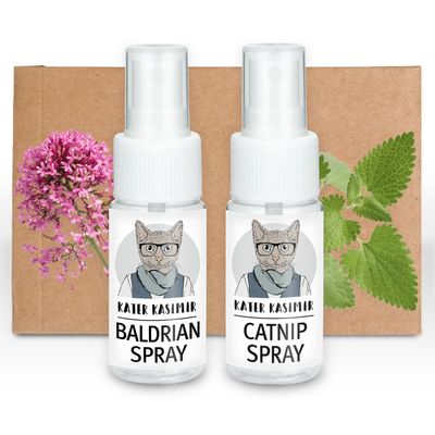 KATER KASIMIR Spray pour chats Ensemble de spray herbe à chat et spray valériane (2 x 30 ml)