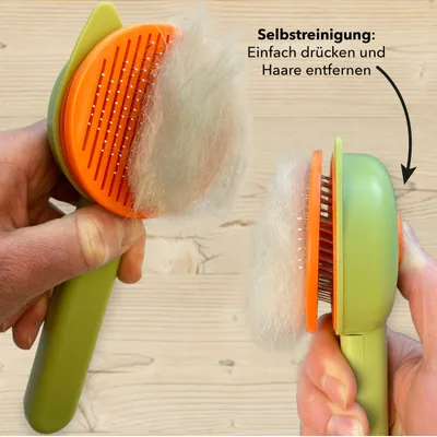 LEO LÖWENKATZ Brosse pour chat autonettoyante, brosse chat