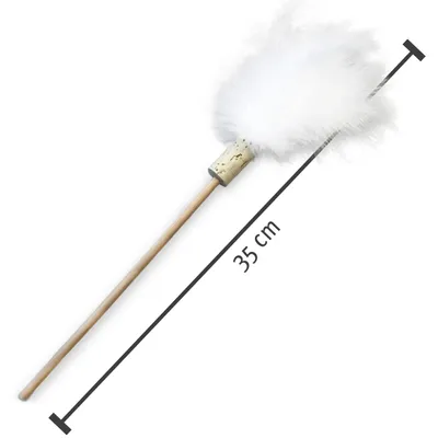 KATER KASIMIR Plumeau et plumeau en cuir. Plumes naturelles. Cuir de vache