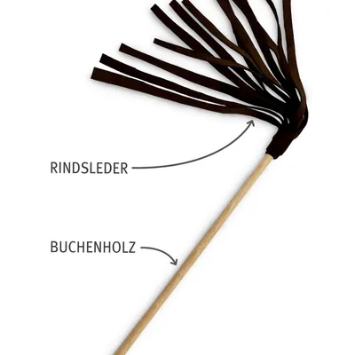 KATER KASIMIR Plumeau et plumeau en cuir. Plumes naturelles. Cuir de vache