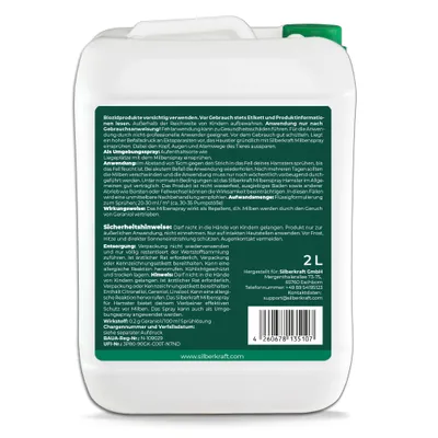 Silberkraft Milbenspray für Hamster – Abwehrspray (Repellent) gegen Milben