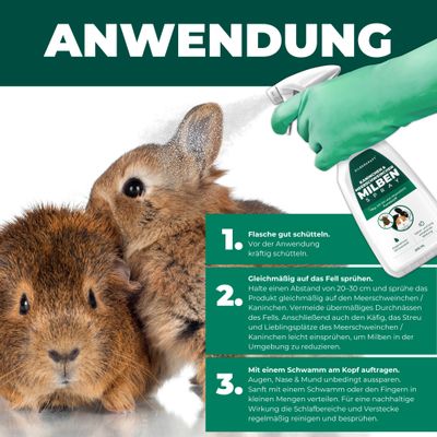 SILBERKRAFT Spray anti-acariens pour cochons d'Inde & lapins