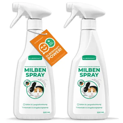 SILBERKRAFT Spray anti-acariens pour cochons d'Inde & lapins