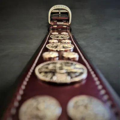 Bestia Custom Dog Gear - Collier Hektor Bordeaux