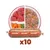 Lot de 10 Repas Frais au Boeuf & Poulet 300g