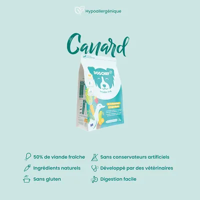 Dog Chef Croquettes Naturelles au Canard Frais pour chien