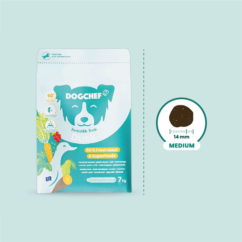 Dog Chef Croquettes Naturelles au Canard Frais pour chien