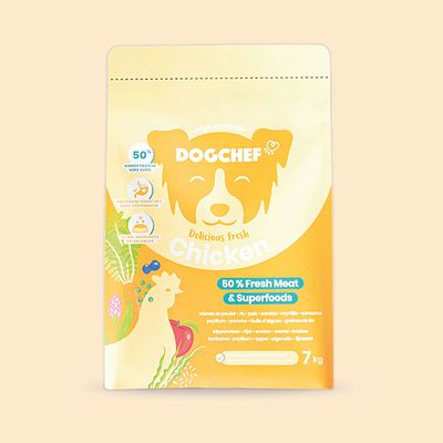 Dog Chef Croquettes Naturelles au Poulet Frais pour chien Croquettes Poulet Frais 7kg