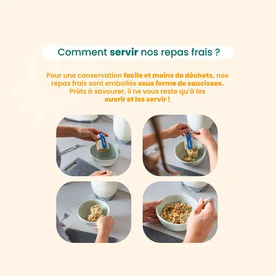 Dog Chef Repas Frais Cuisiné - Poulet Frais - 100% Naturel pour chien