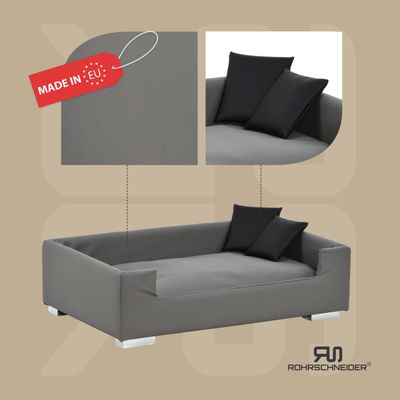 Rohrschneider Gepolstertes Hundesofa mit Chromfüssen