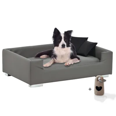 Rohrschneider Gepolstertes Hundesofa mit Chromfüssen