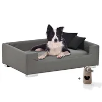 Rohrschneider Canapé pour chien rembourré avec pieds chromés