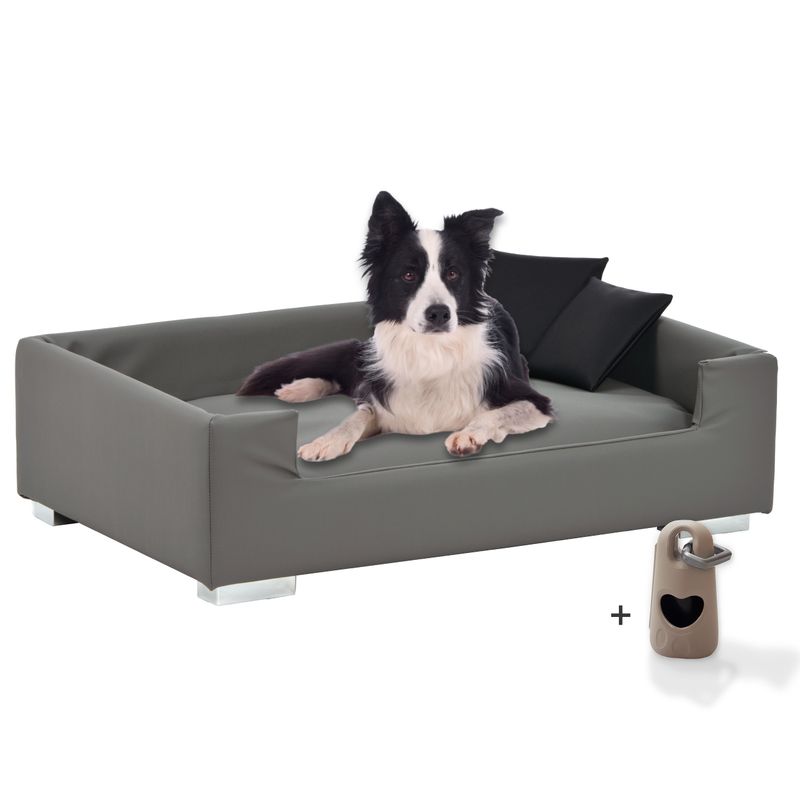 Rohrschneider Canapé pour chien rembourré avec pieds chromés