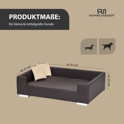 Rohrschneider Gepolstertes Hundesofa mit Chromfüssen