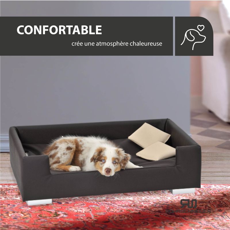 Rohrschneider Canapé pour chien rembourré avec pieds chromés